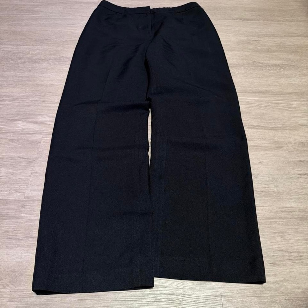 27W Black Baggy Wide Leg Pleated Dress Pants Y2K Grunge Vintage 2000s